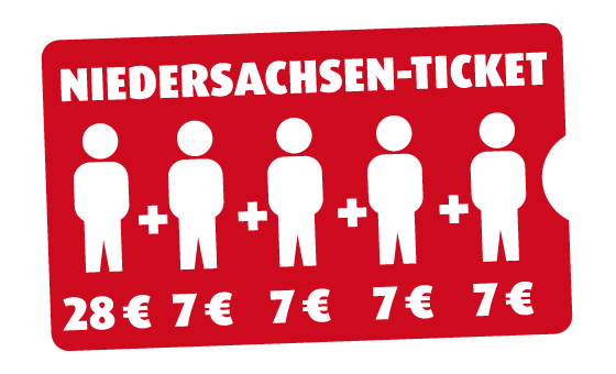 Niedersachsen-Ticket 5 Personen Niedersachsen-Ticket 5 Personen